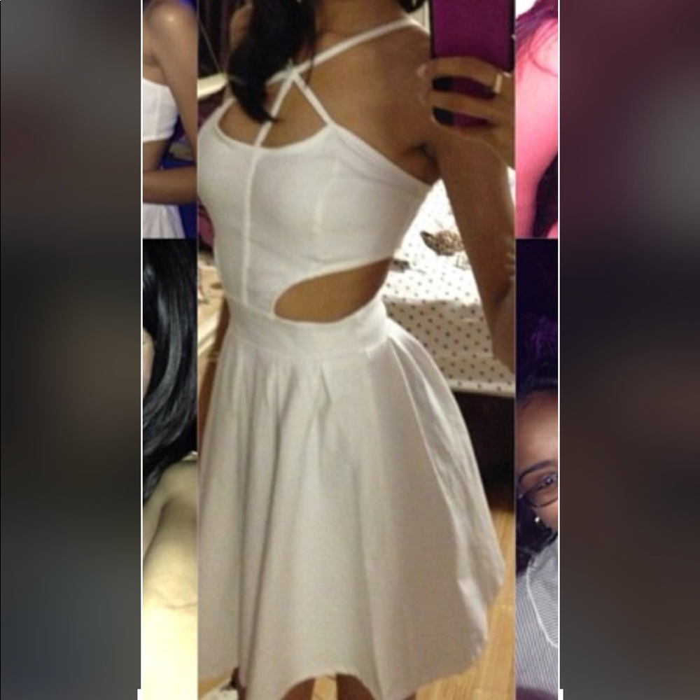 🔥WHITE CUTOUT MINI DRESS🔥